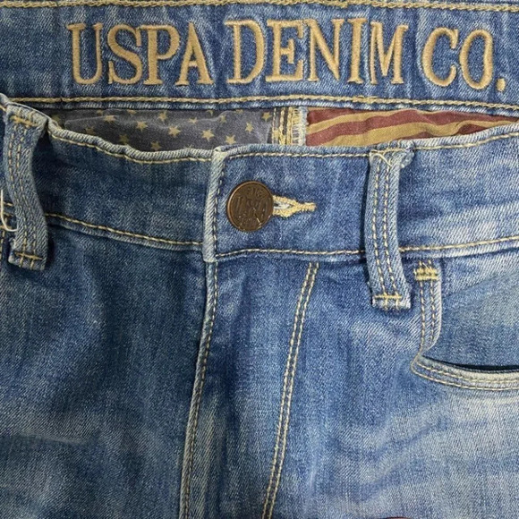 Men's U.S. Polo Assn Blue Denim Jeans Size 32 x 29 Hemmed - Picture 6 of 11